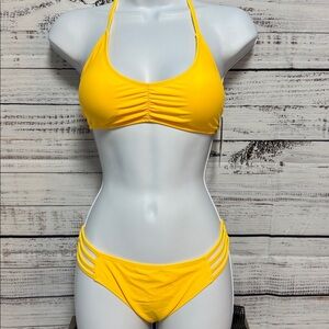 NWT Shekini Vibrant Yellow Bikini Set